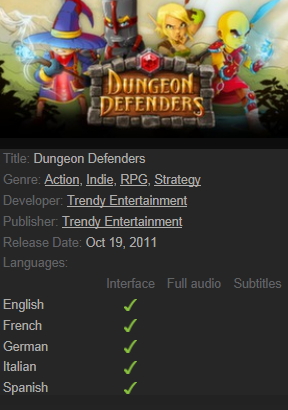 Dungeon Defenders Steam - Click Image to Close